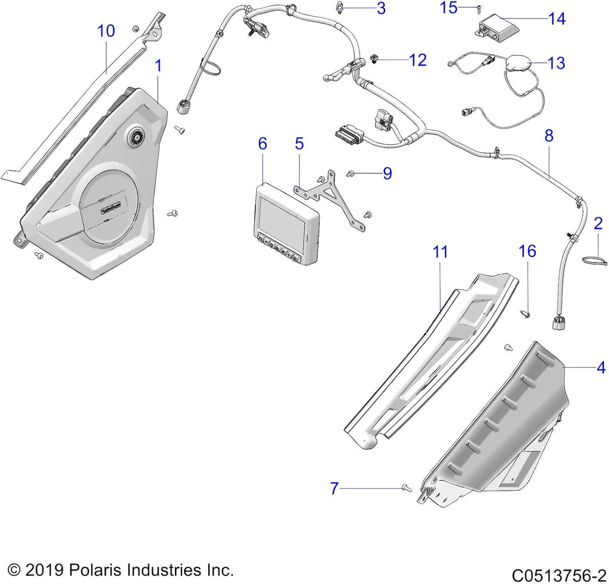 Speaker Cover, Right, Qty 1 L43515