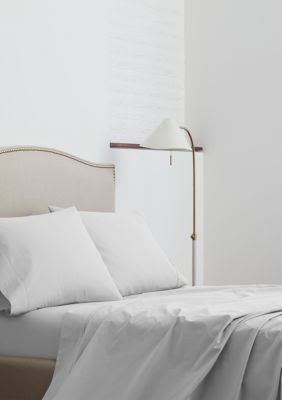 Grey Percale Twin Sheet Set I431