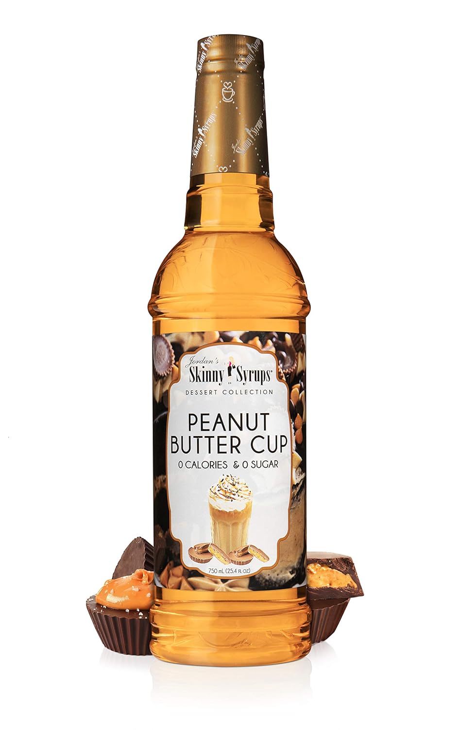 Sugar Free Coffee Syrups, Salted Caramel and Peanut Butter Cup Flavors, Zero Calorie, Gluten Free, 2 Pack Y860253