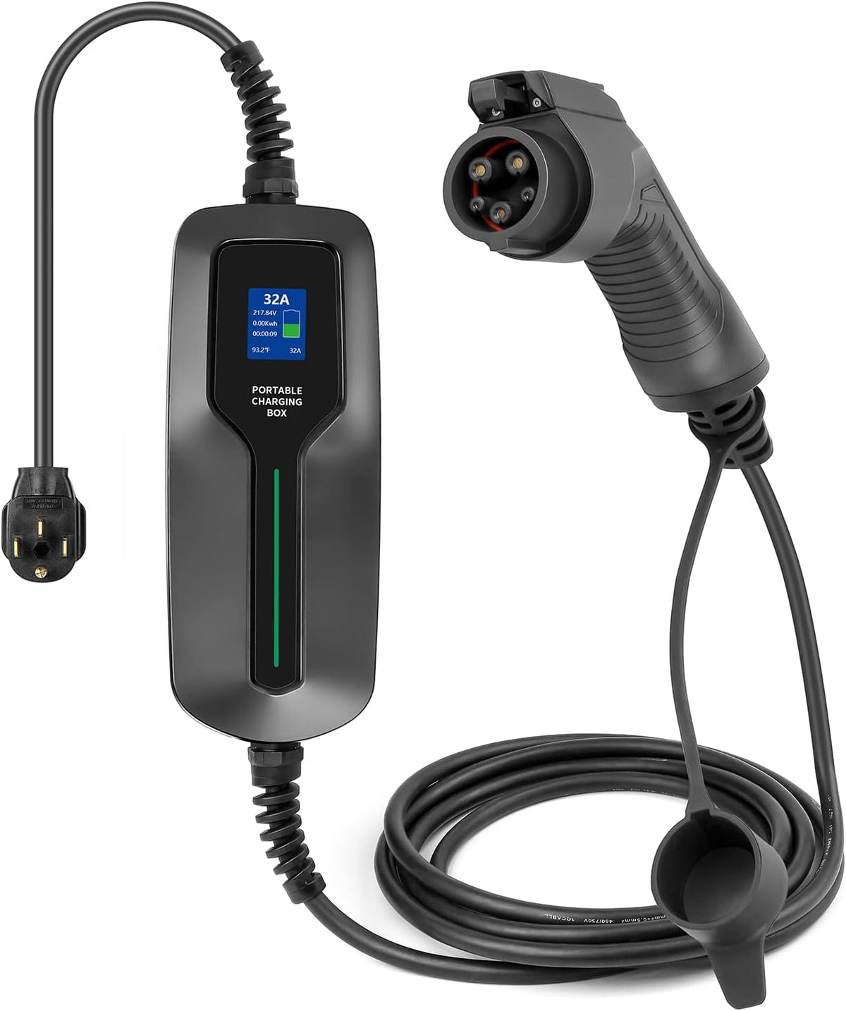 25ft 32A Electric Vehicle Level 2 EV Charger with NEMA 14-50 Plug P349514