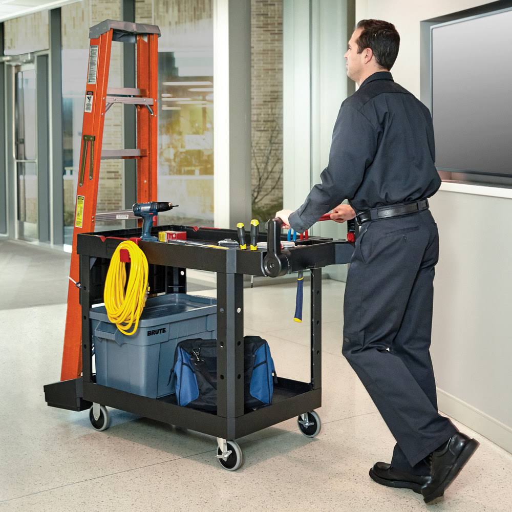 Heavy Duty Utility Cart, 2 Shelves L46710