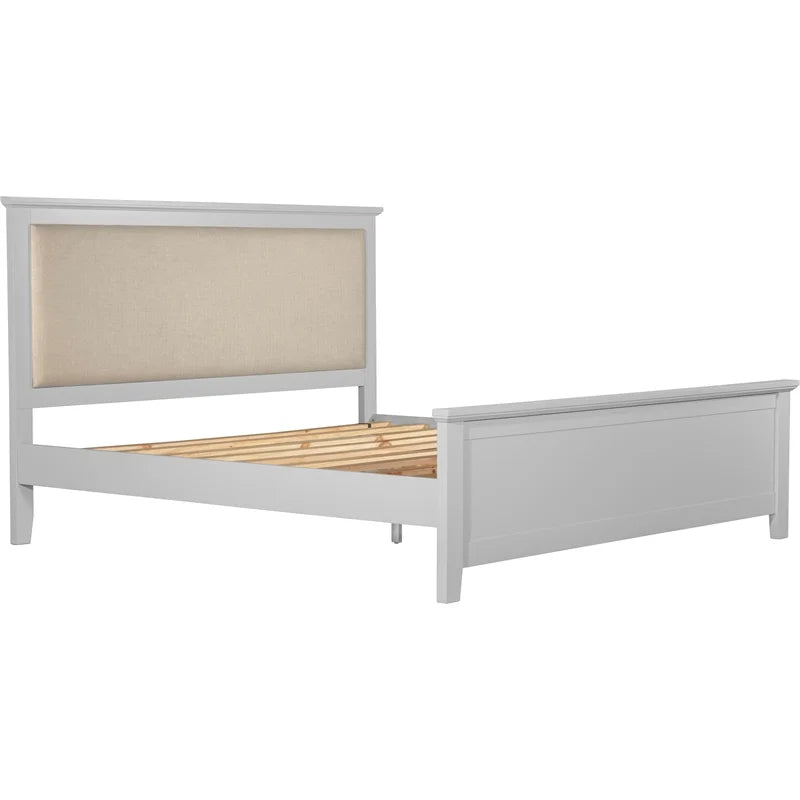 Grey King Size Wood Platform Bed Frame X9220