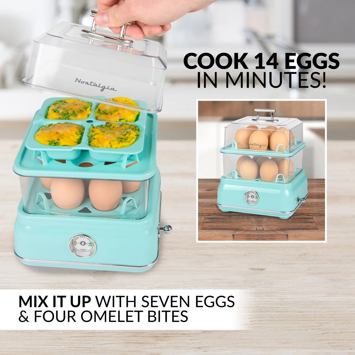 Aqua 14-Capacity Egg Cooker E336426