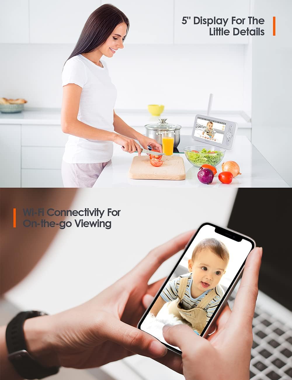 Video Baby Monitor with 1080P Pan/Tilt Camera G2502