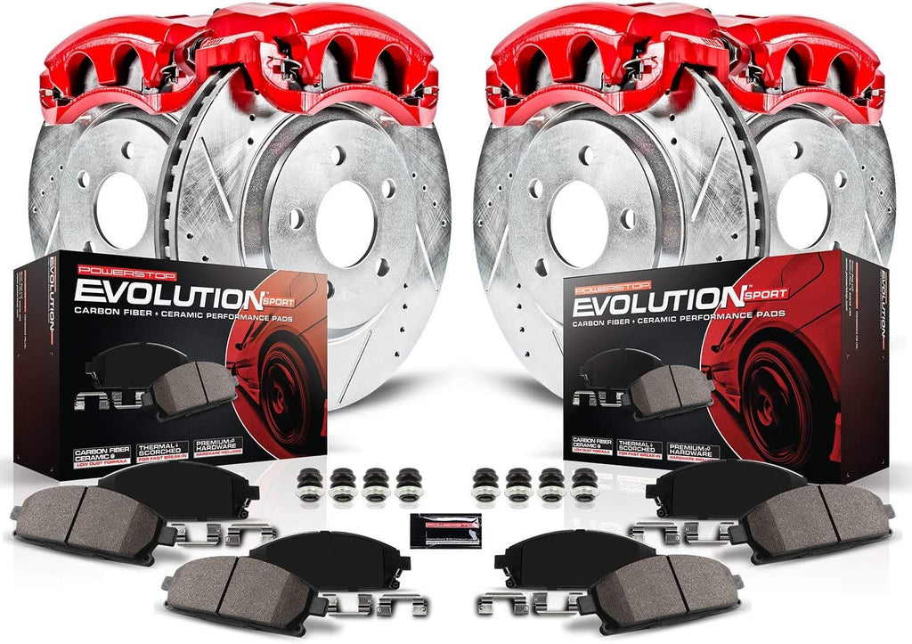 Front and Rear Brake Caliper Kit with Brake Rotors, Brake Pads, Brake Calipers Y74520