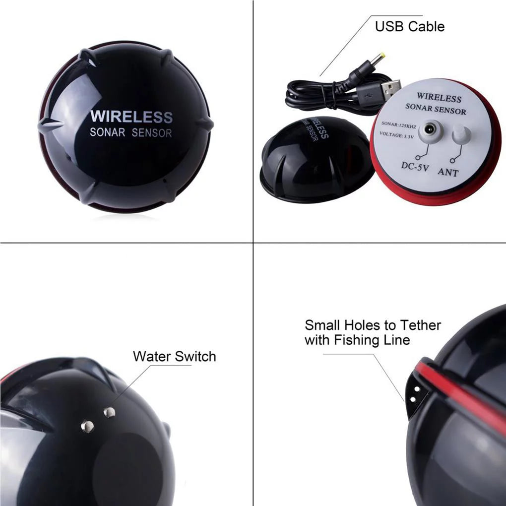 Portable Wireless Sonar Sensor Fishfinder Depth Locator LCD Display Z558