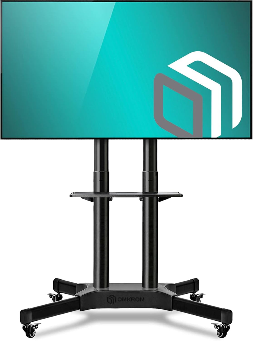 Mobile TV Stand Rolling TV Cart for 40 to 65 Inch LCD LED TV Screens with Wheels Shelves T302256