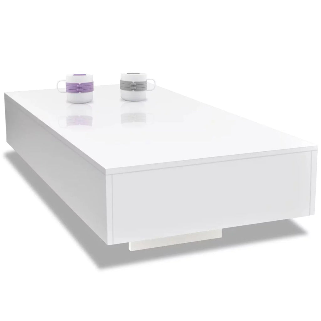 High Gloss White Coffee Table W5452