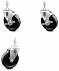 5 inch Phenolic Wheel Swivel Caster Set 2 Brakes U863189