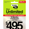 Silver Unlimited Talk, Text & Data 1-Year Prepaid Plan with 10GB Hotspot Data S960