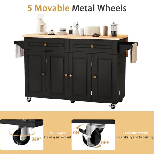 White Movable Kitchen Island with Drop Leaf and Power Outlet N347818