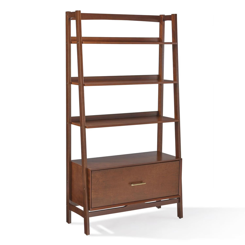 Mahogany Wood 4 Shelf Etagere Bookcase U77839