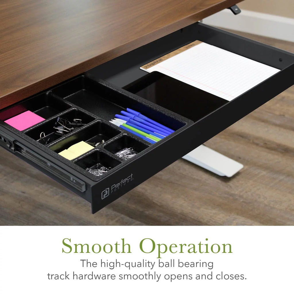 Under Desk Drawer & Organizer with Lock, Black I329
