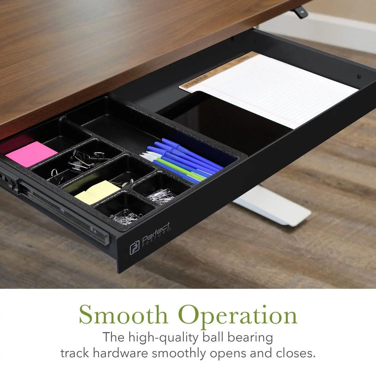Under Desk Drawer & Organizer with Lock, Black I329