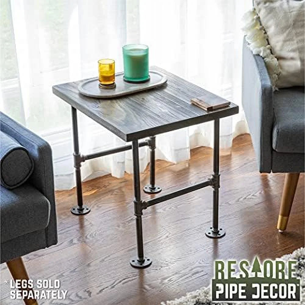 Wood End Table Top 22 in. x 18 in. x 1.25 in. Black X892683