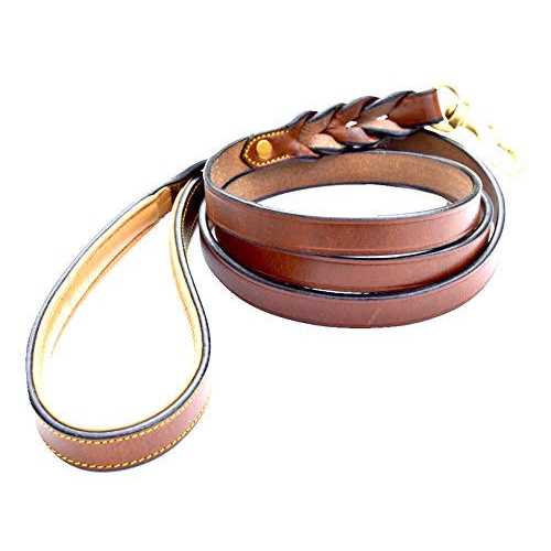 Leather Braided Dog Leash O123
