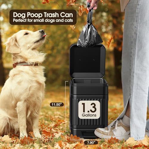 Small 5L Stainless Steel Trash Can with Lid and Step Pedal R829