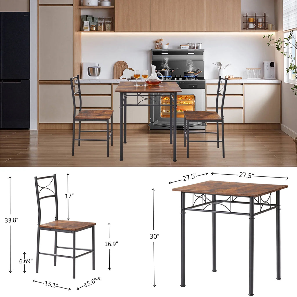 Dining Room Set for 2 with Chairs Z444