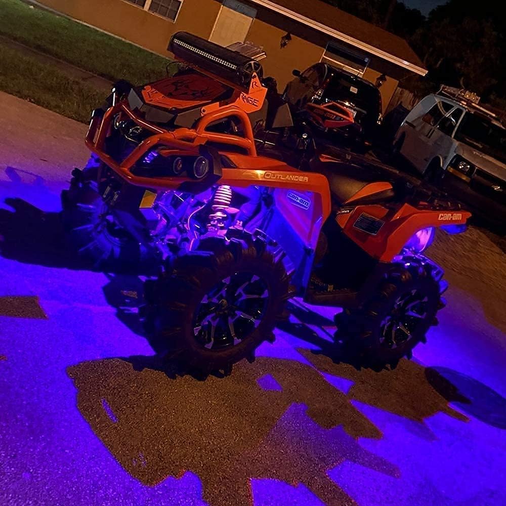 6 Pods RGBW LED Rock Lights with Remote Control Pack of 2 E3260