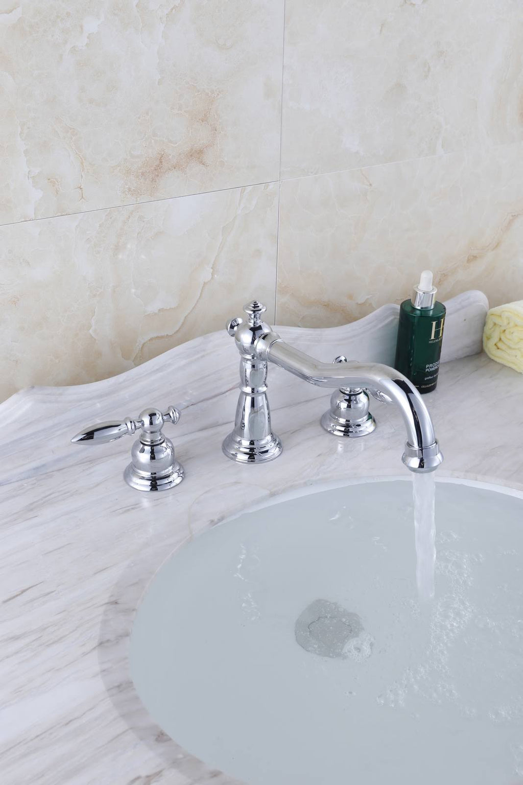 White Rectangle Undermount Sink Set T834496