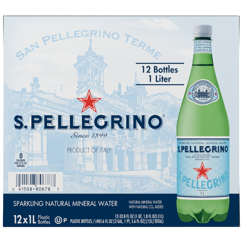 Sparkling Natural Mineral Water, 33.8 Fl Oz. Plastic Bottles (Pack Of 12) P21025