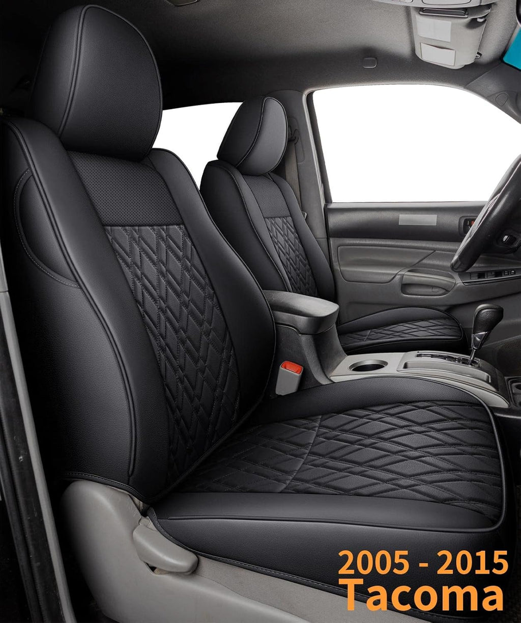 Tacoma Seat Covers Water Proof Faux Leather Full Set Black Z26254
