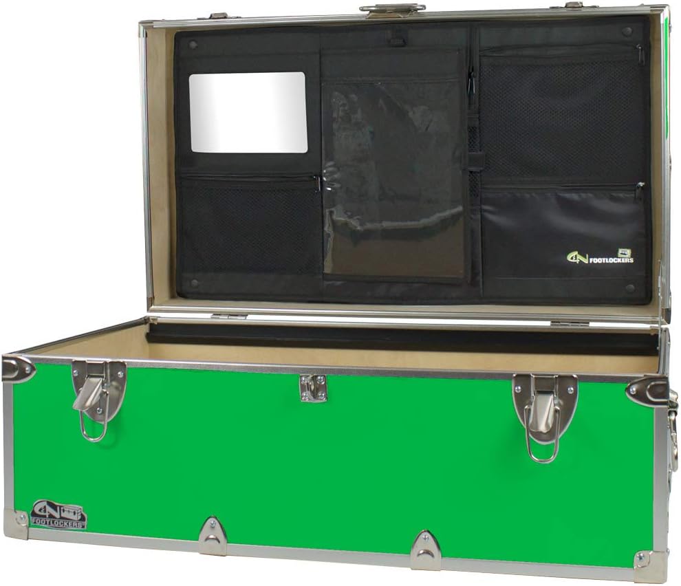 Camping Storage Chest with Lid Stay 32 x 18 x 13.5 Inches Red Q7152