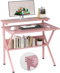 Small Desk with Adjustable Monitor Stand, Grey C253