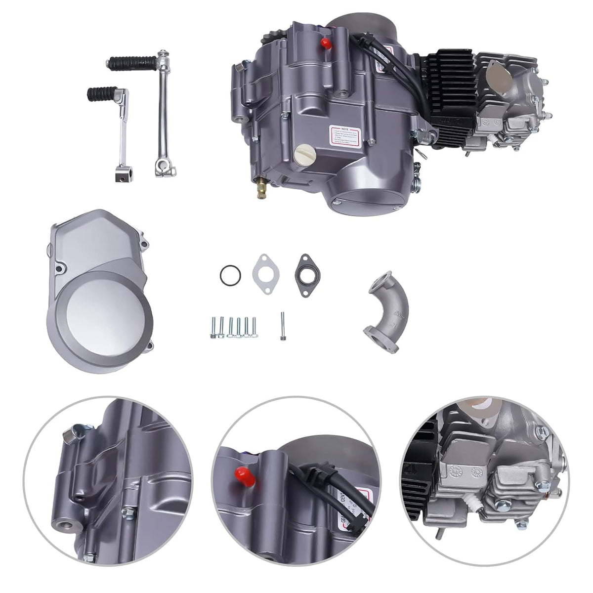 140CC 4 Stroke Engine Racing Motor Kit for Pit Dirt Bike CDI Kick Starter Manual Clutch Horizontal Single Cylinder 4 Speed D553