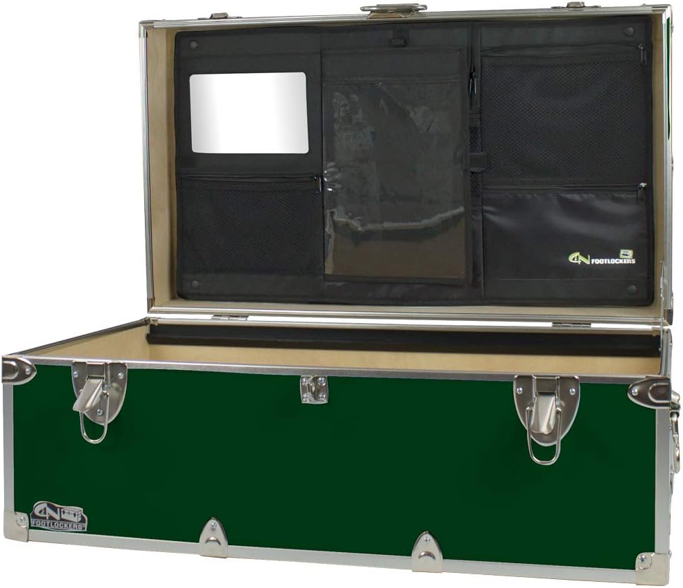 Camping Storage Chest with Lid Stay 32 x 18 x 13.5 Inches Red Q7152