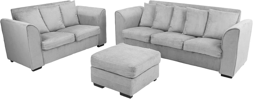 3pcs Living Room Set Light Grey V713817