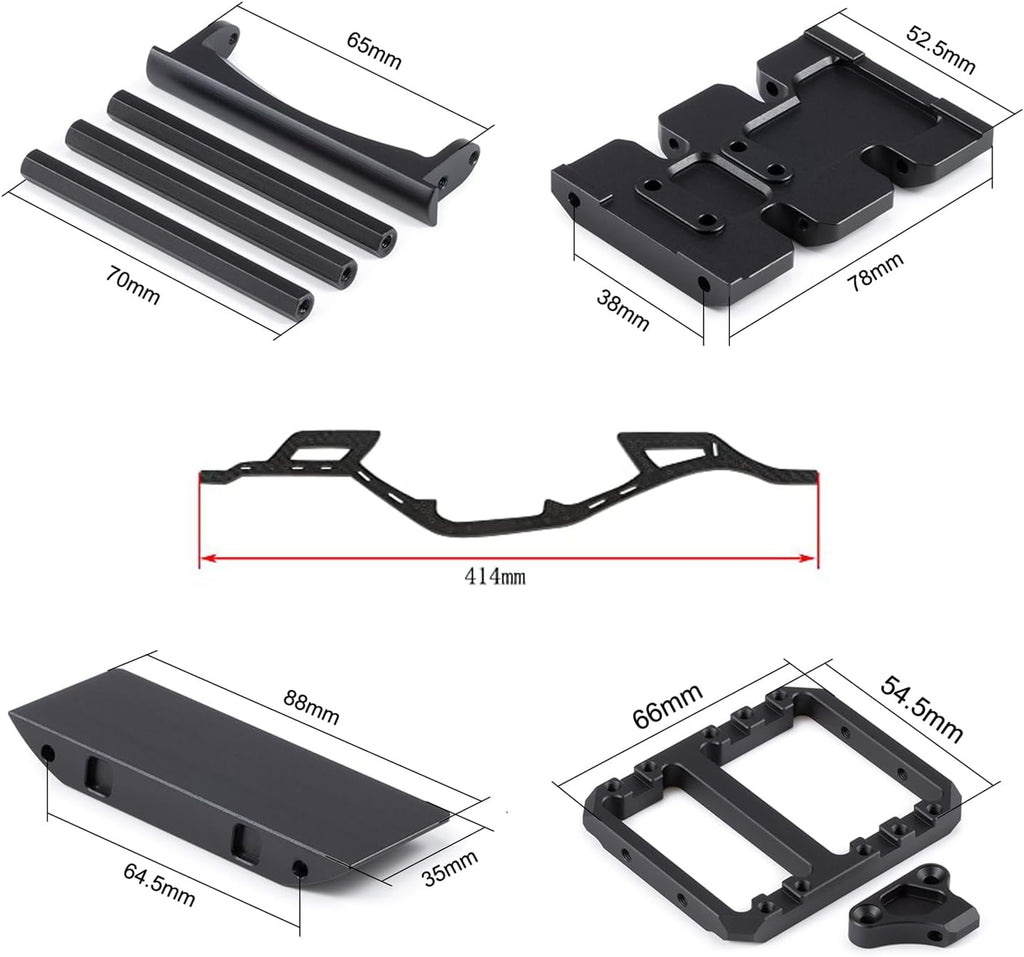 1/10 RC Carbon Fiber LCG Chassis Frame Girder Kit U34422