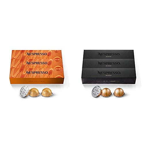 Nespresso Capsules VertuoLine Barista Flavored Pack (10 Count) + Melozio (10 Count) Z4415