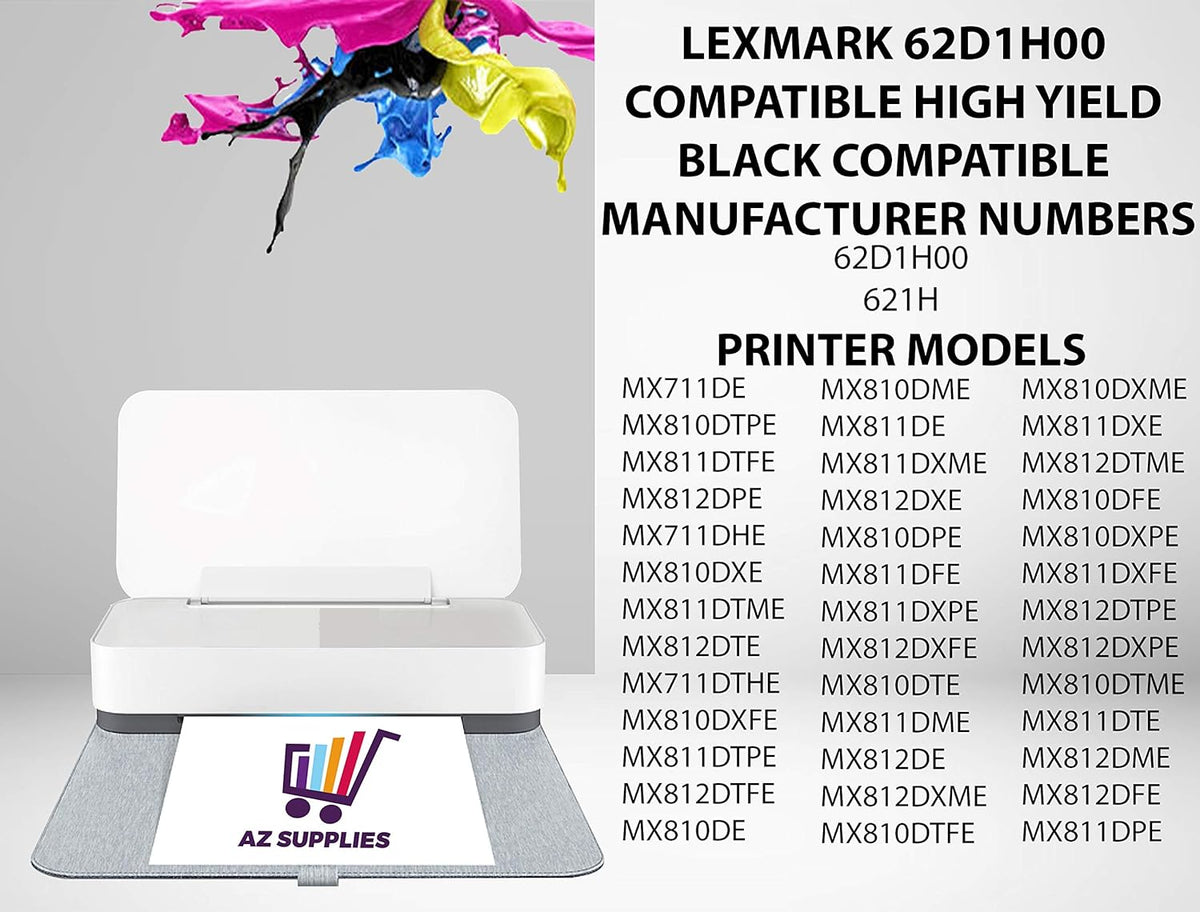 Compatible High Yield Black Toner Cartridge 2 Packs B671