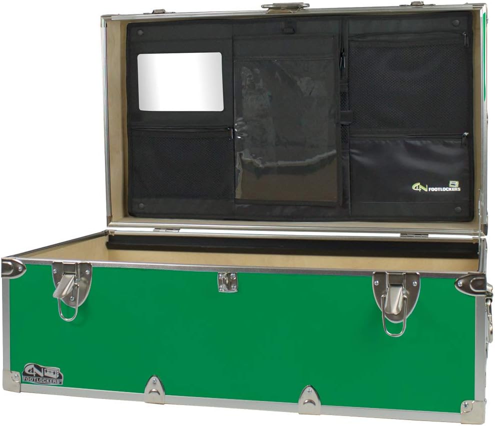 Camping Storage Chest with Lid Stay 32 x 18 x 13.5 Inches Red Q7152
