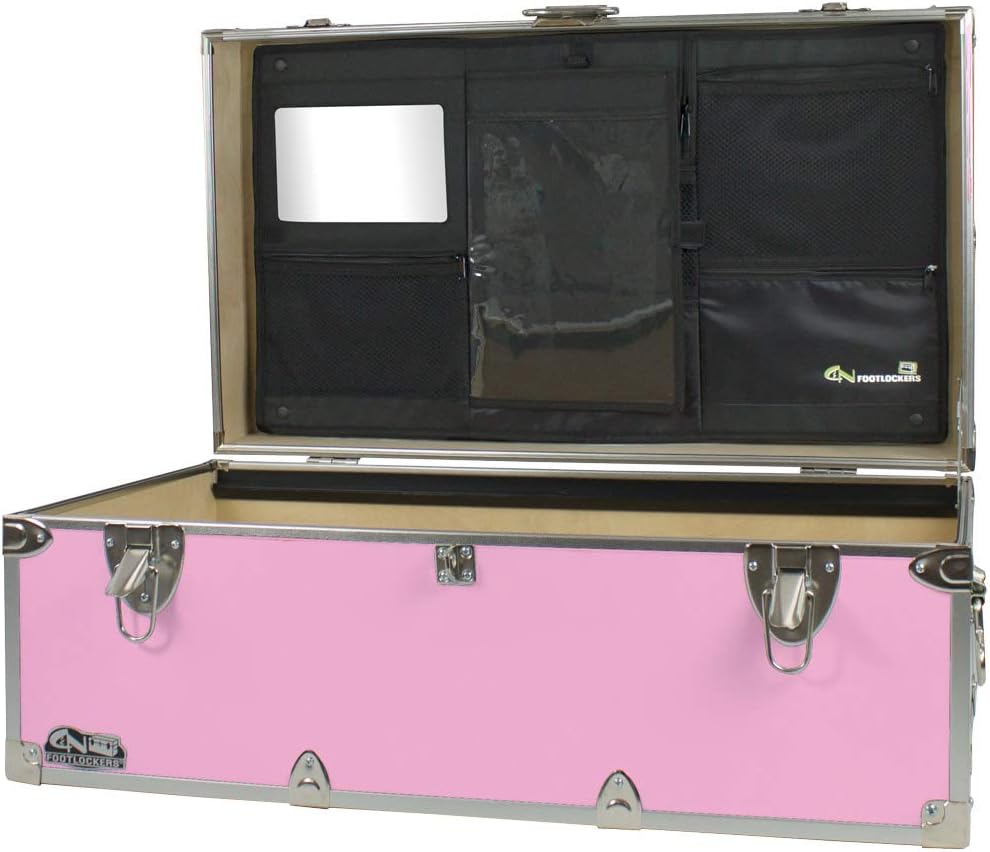 Camping Storage Chest with Lid Stay 32 x 18 x 13.5 Inches Red Q7152