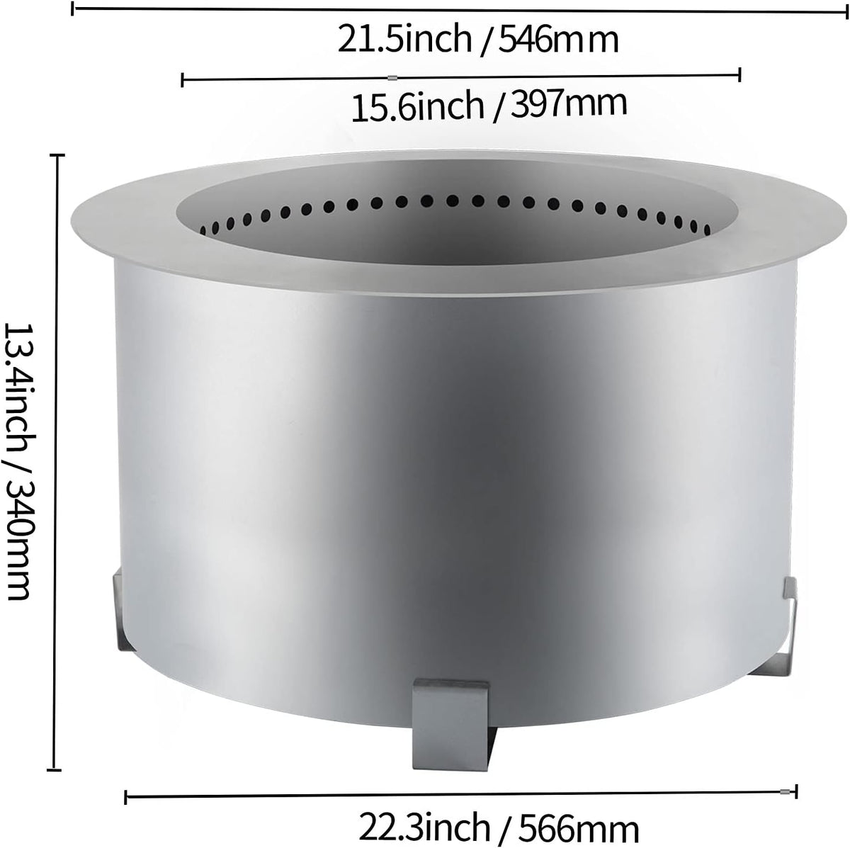 21.5 inch Stainless Steel Smokeless Fire Pit I2785