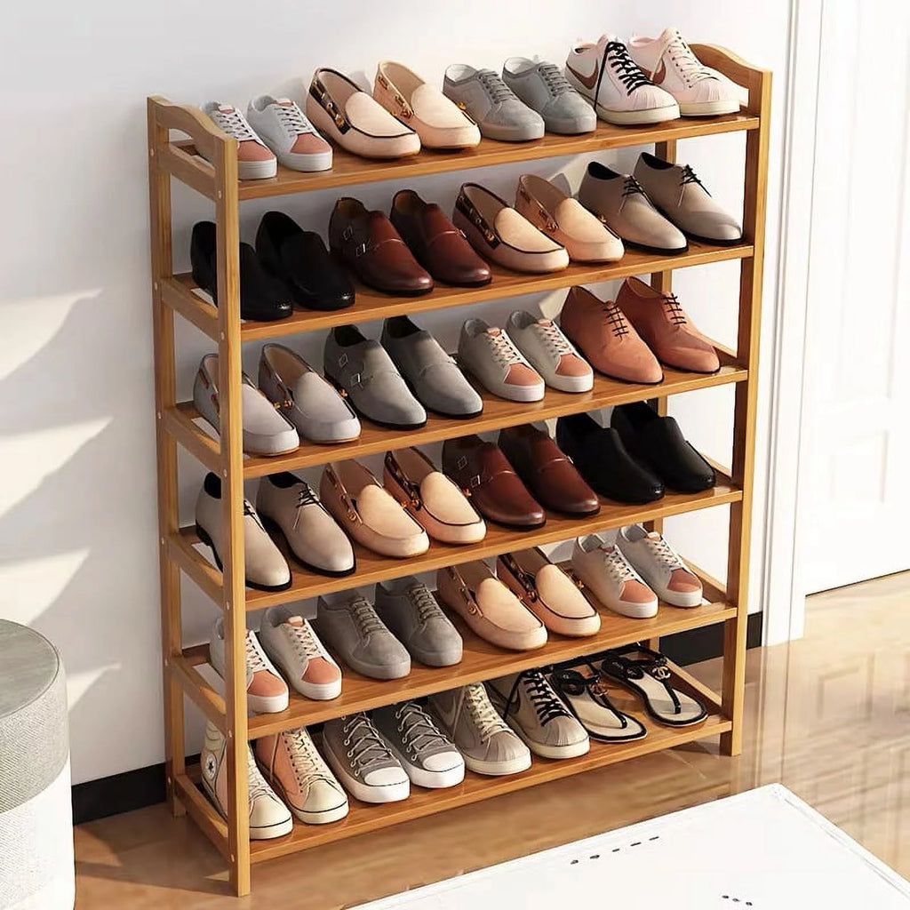 6-Tier Bamboo Wood Shoe Shelf W461903