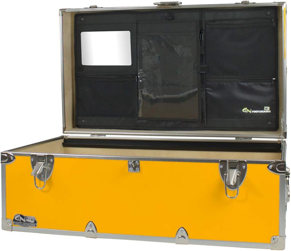 Camping Storage Chest with Lid Stay 32 x 18 x 13.5 Inches Red Q7152