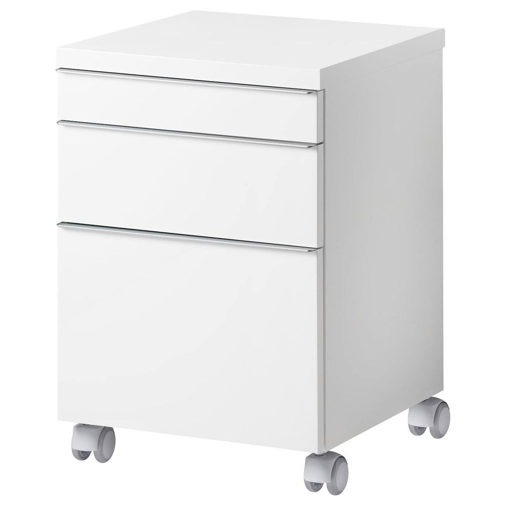 High Gloss White Drawer Unit on Casters O4152