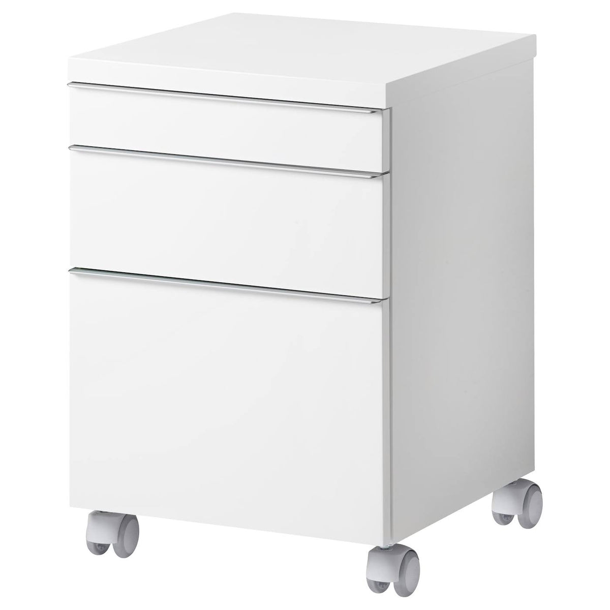 High Gloss White Drawer Unit on Casters O4152