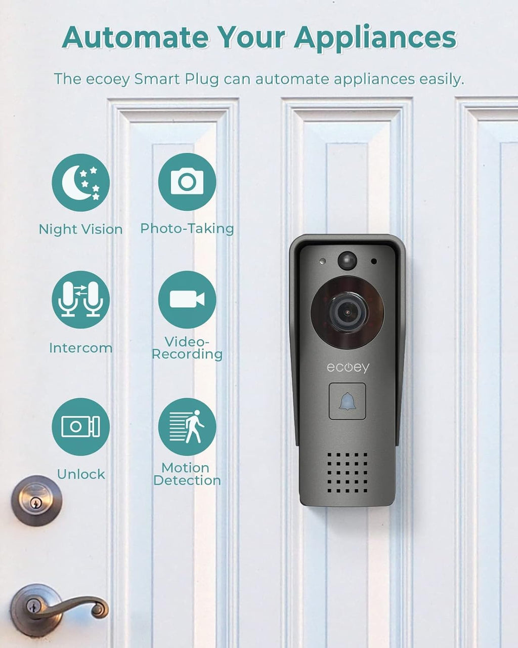 Wired Video Doorbell Camera with 1080P HD L144988