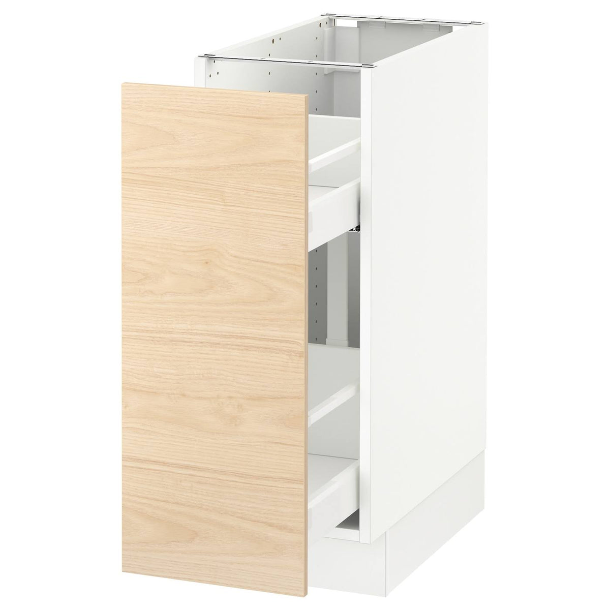 White Base Cabinet with Pull-Out Organizers F86359