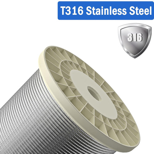 1/8 T316 Stainless Steel Cable 500 FT N13475
