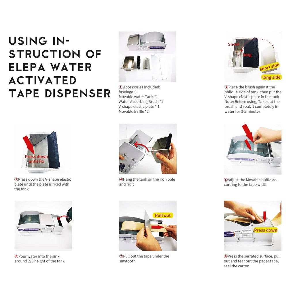 Manual Kraft Tape Dispenser, 3.5-Inch Wide W188