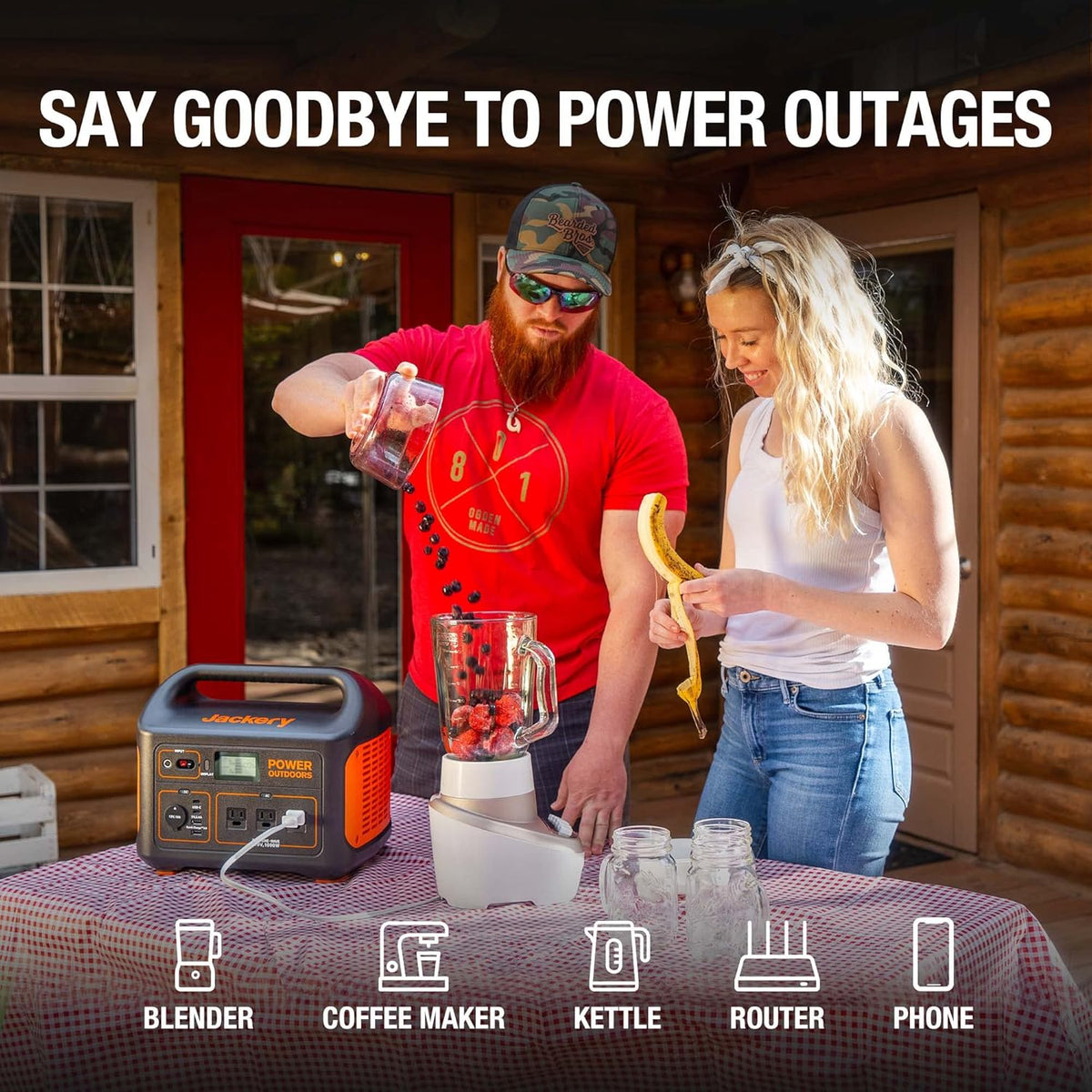 Solar Generator 1000 with 2X 100W Solar Panels and 1000W AC Outlets I6637