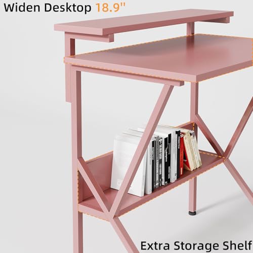 Small Desk with Adjustable Monitor Stand, Grey C253