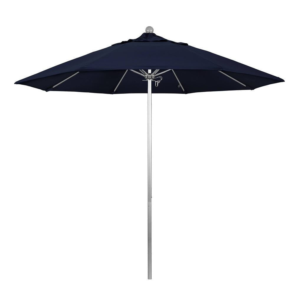 9 Ft Fiberglass Market Umbrella Navy Blue P941247
