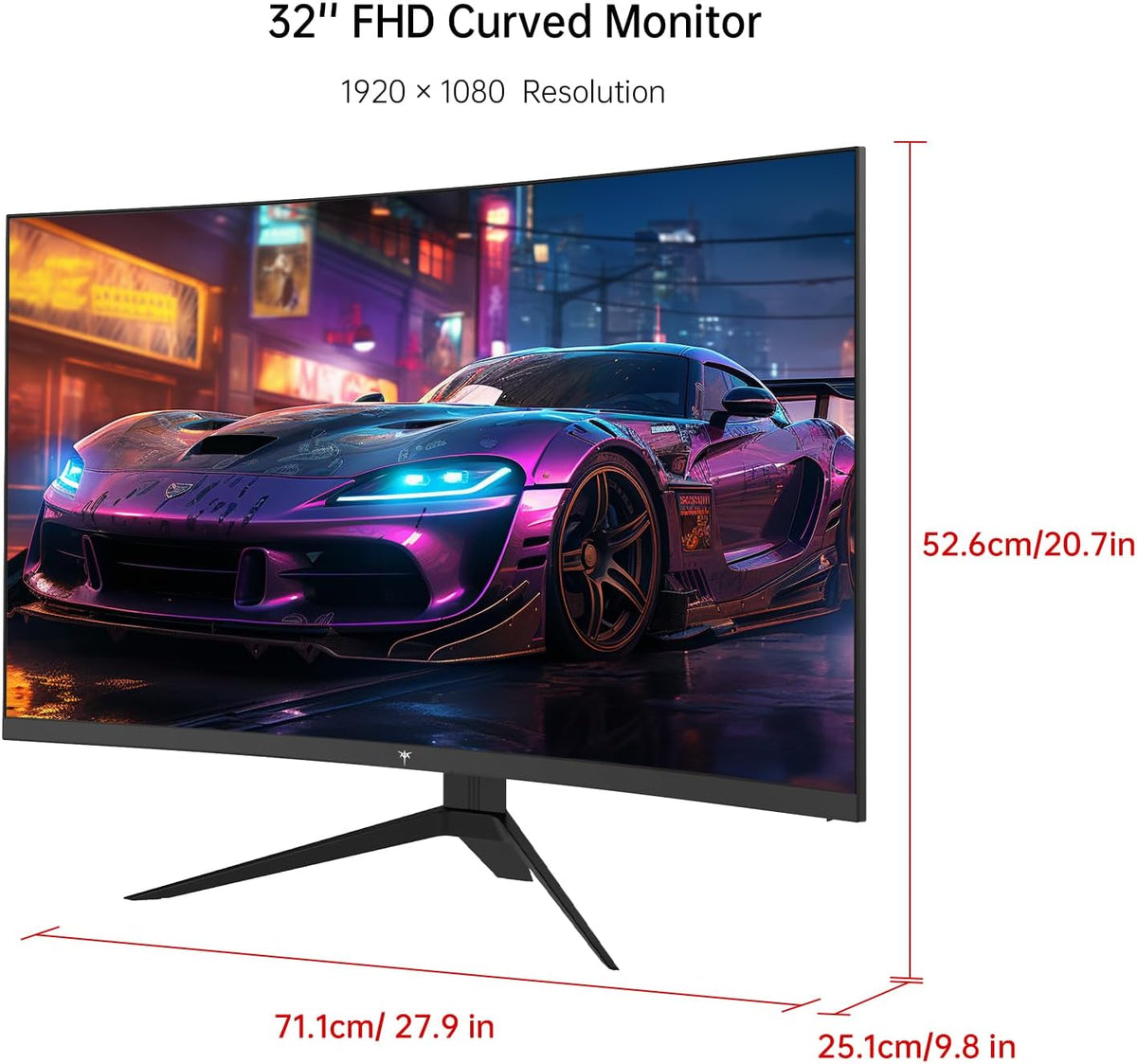 32 Inch FHD 1080p Curved Gaming Monitor X655