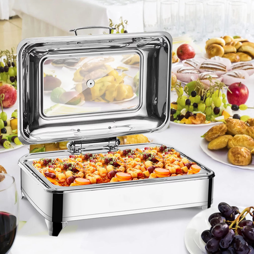 Electric Buffet Server Food Warmer with Glass Window O30492